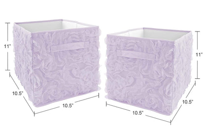 Sweet Jojo Designs Floral Fabric Storage Bins for Toys and Playroom Organization