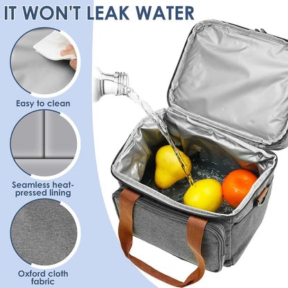 Breastmilk Cooler Bag with Ice Pack Double Layer Insulated Tote