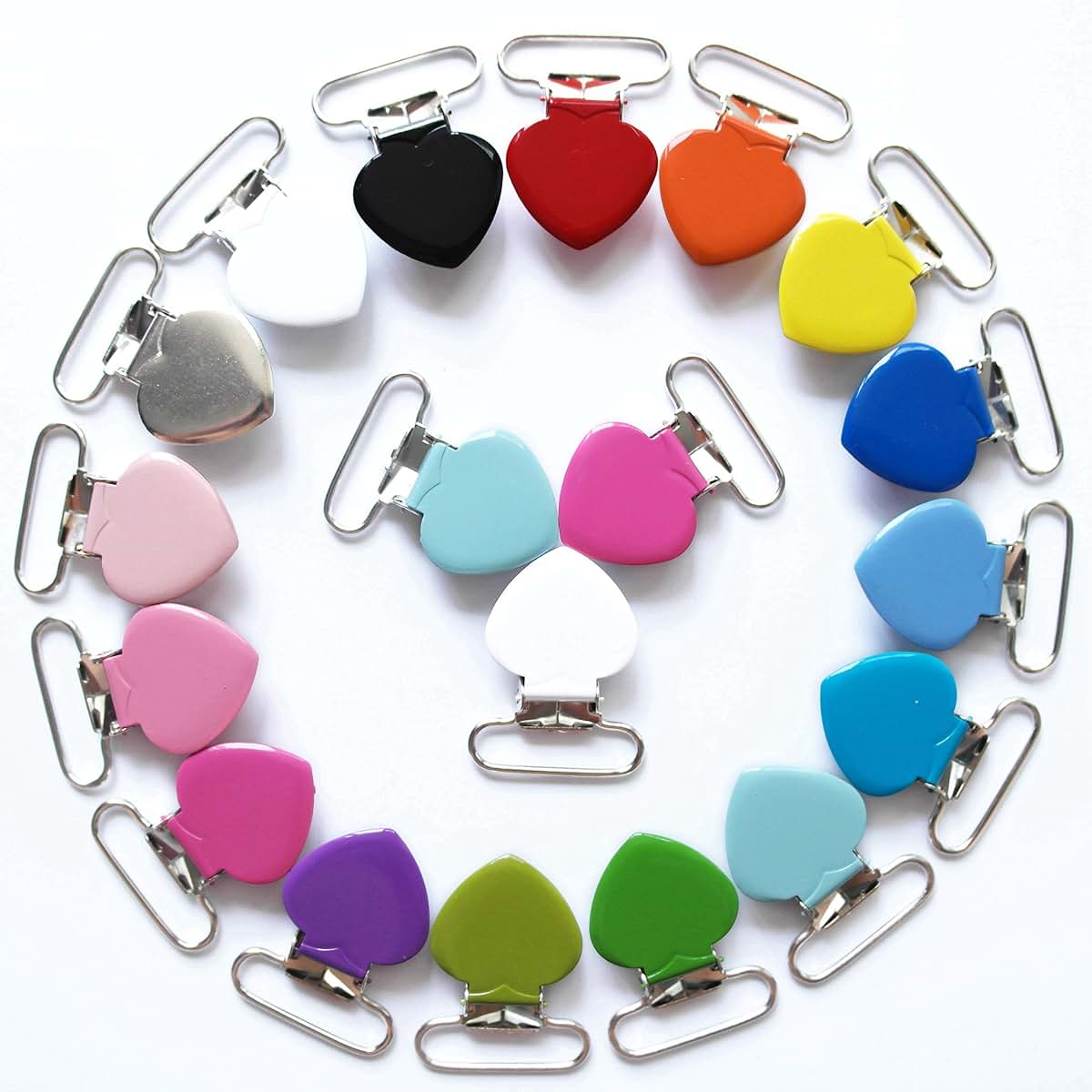 Sutoyuen Heart Pacifier Clips Hardware Metal Suspender
