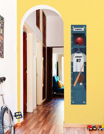 Personalization Mall Personalized Gifts Sports Baseball Locker Any Name Growth Chart - 1-Pack