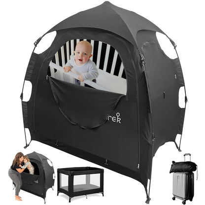 Tiny Trek Pack and Play Blackout Cover and Travel Crib Tent