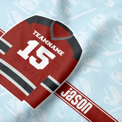 YouCustomizeIt Personalized Hockey Hooded Baby Towel (photo 3)