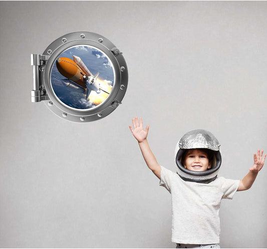 Space Shuttle Porthole Wall Decal Removable Vinyl Sticker 18 Inch