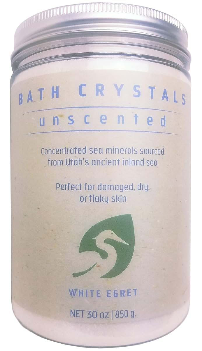 White Egret Bath Crystal 30 Ounce Mineral Salt