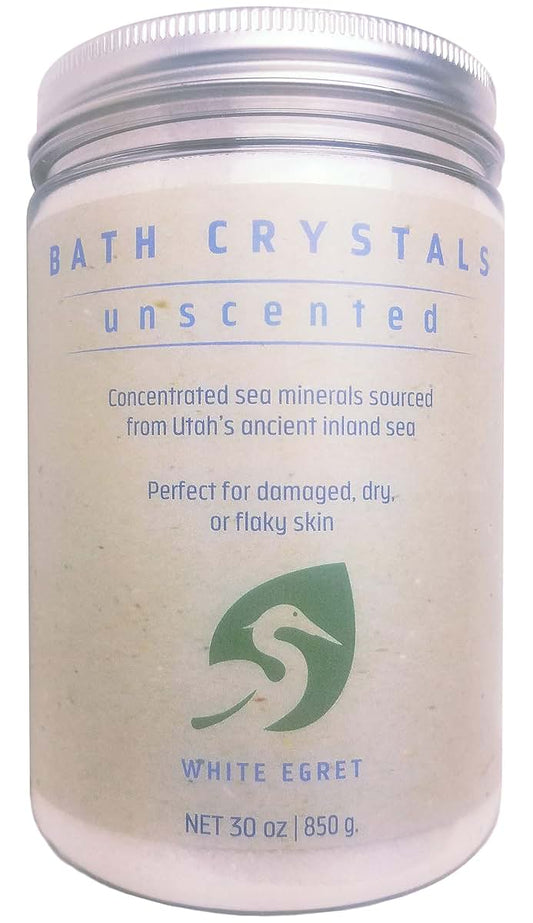 White Egret Bath Crystal 30 Ounce Mineral Salt