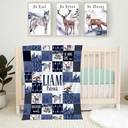 MDPrints Global 2 Pcs Baby Crib Bedding Set for Boys and Girls, Newborn Infant & Toddler Nursery Bed Set Decor, Canvas