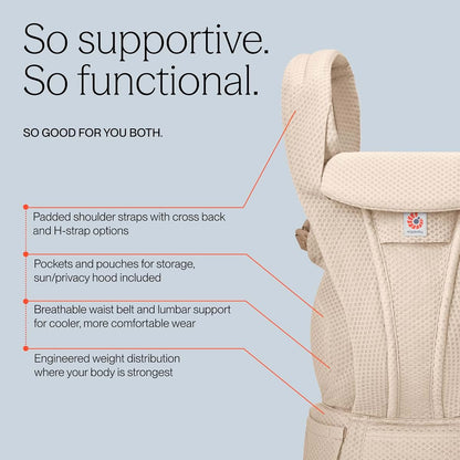 Ergobaby Omni Deluxe Baby Carrier, 4-Position Breathable Mesh for Newborn to Toddler