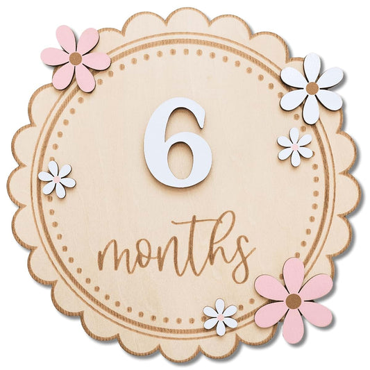 MEMOLEBIA Baby Girl Monthly Milestone Signs, Newborn Photography Props