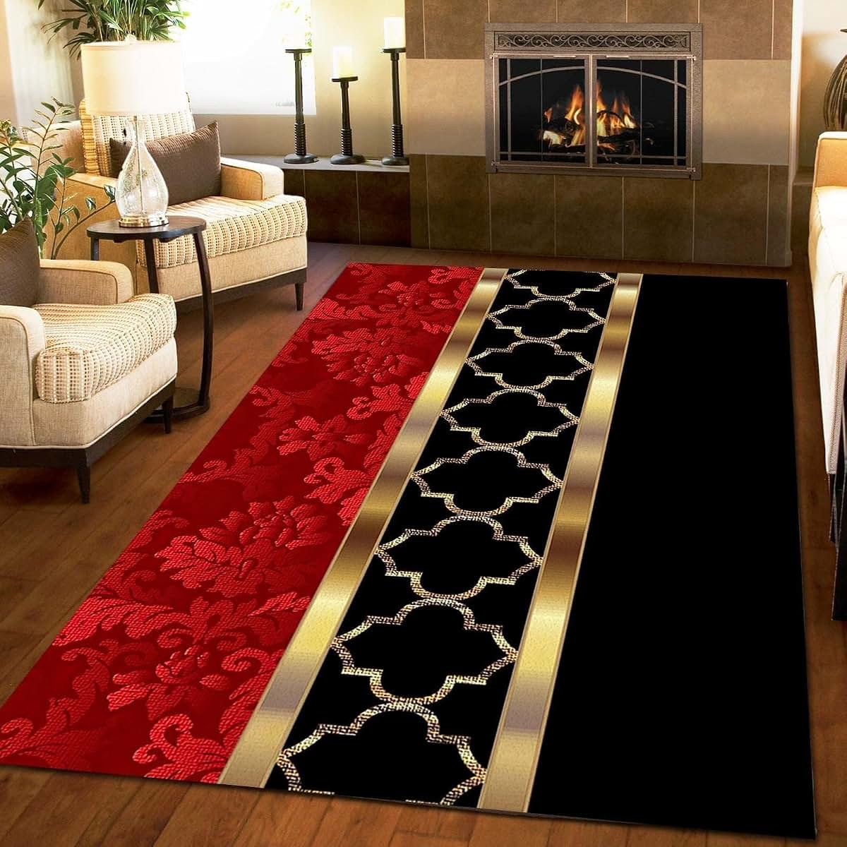 GIRTFU Modern European Style Low Pile Area Rug, 4ft x 6ft (photo 3)