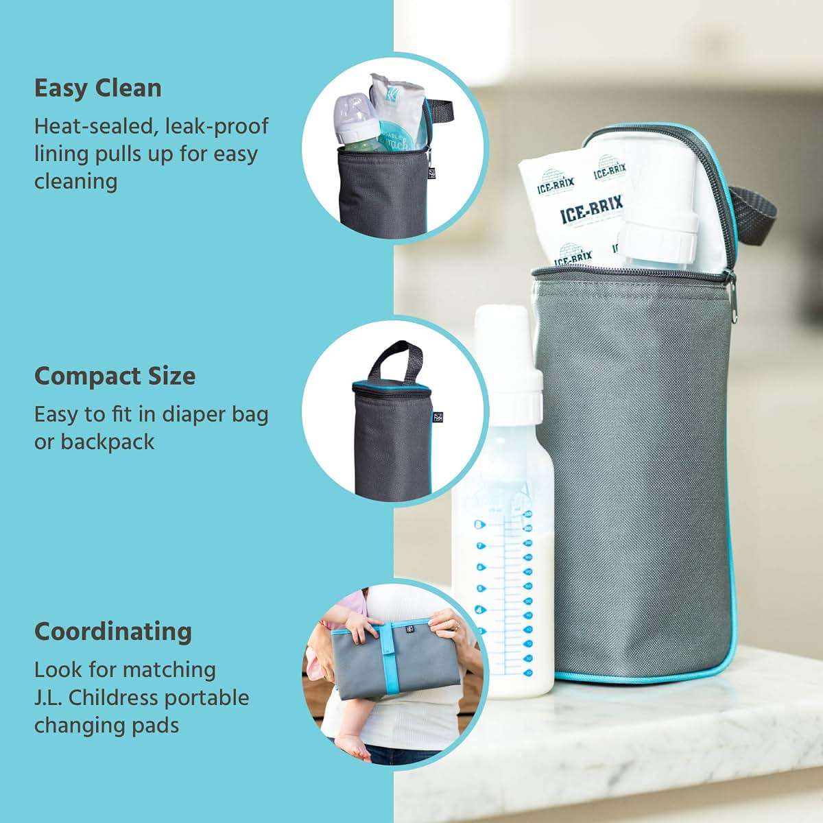 J.L. Childress Baby Bottle Bag And Breastmilk Cooler