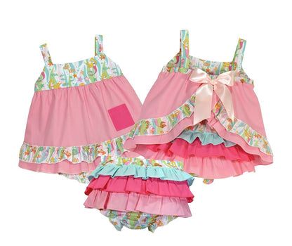 Stephan Baby Go Fish Swing Top and Ruffled Diaper Cover, 6-12 Months (photo 3)