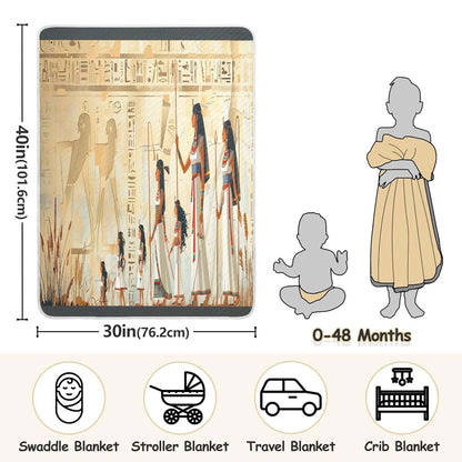 Yuxiz Ancient Egyptian Cotton Baby Blanket, 30x40 Inch