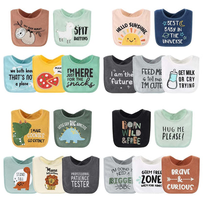 The Peanutshell Terry Bib Set For Baby Boys 20 Pack
