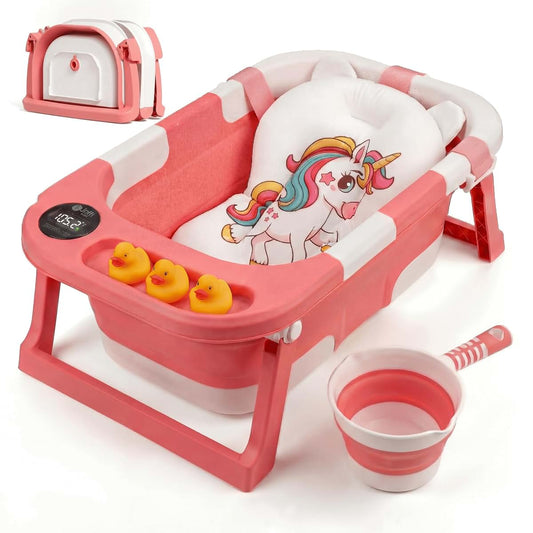 Joffi BABY Collapsible Baby Bathtub for Newborn Infant Girl & Boy 0-24 Months, Foldable Portable Bathtub with