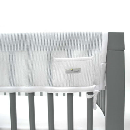 BreathableBaby Breathable Mesh RailGuard Teething Cover — White — 51" Long Panel