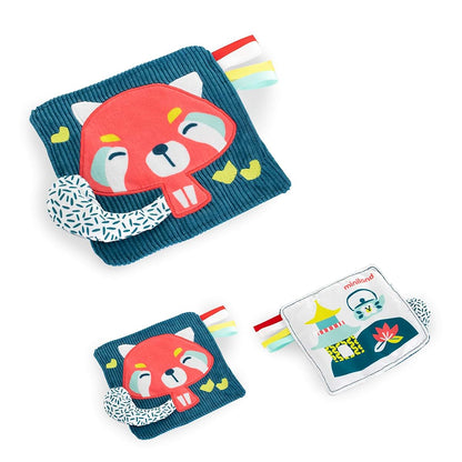 Miniland Feel To Learn Crinkly Sensory Paper Red Panda for Infants & Toddlers