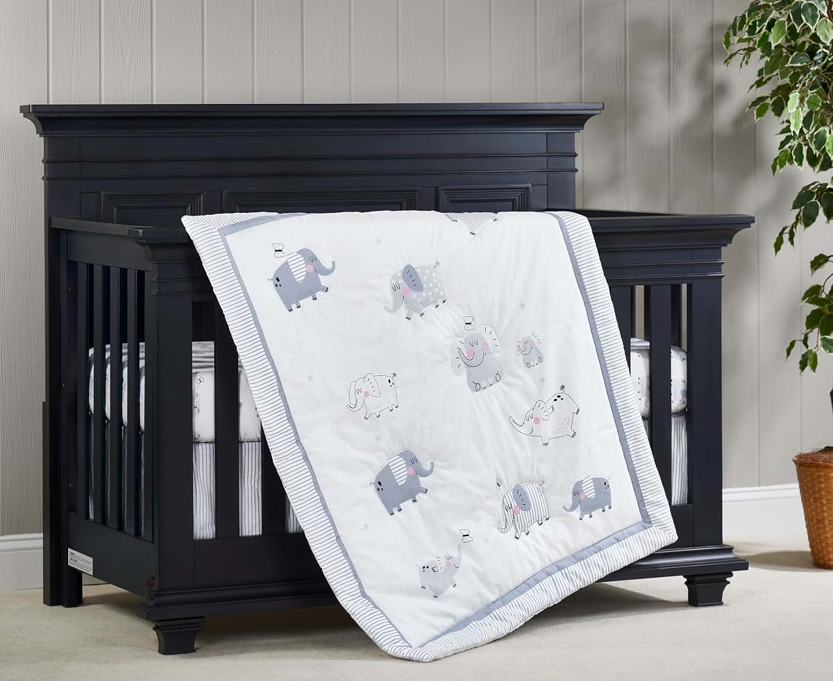 Oxford Baby Ele-A-Fun 3 Pc Crib Nursery Bedding Set