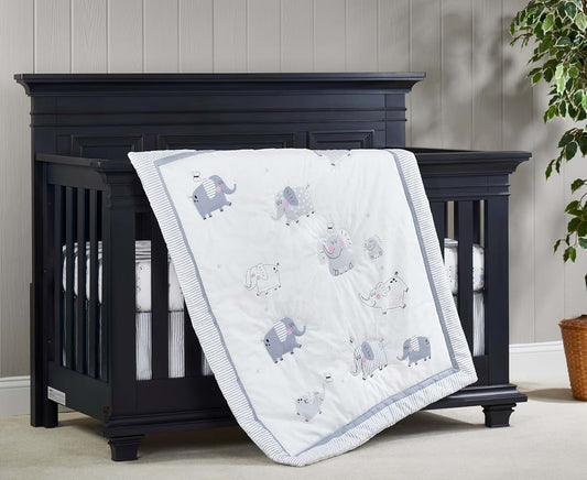 Oxford Baby Ele-A-Fun 3 Pc Crib Nursery Bedding Set