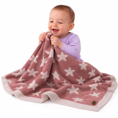 Little Dedi Baby Blanket - Pink Reversible Knit Swaddle