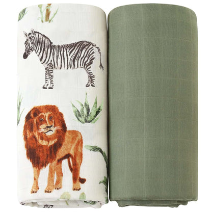 Muslin Swaddle Blanket for Baby | Woodland Receiving Wrap