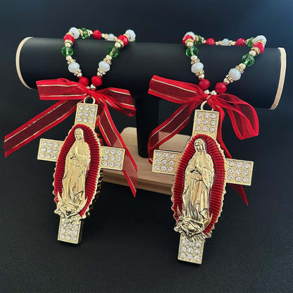 Bovemee Crucifix Door Hanger Set with Saint Jude and Virgin Mary Medals