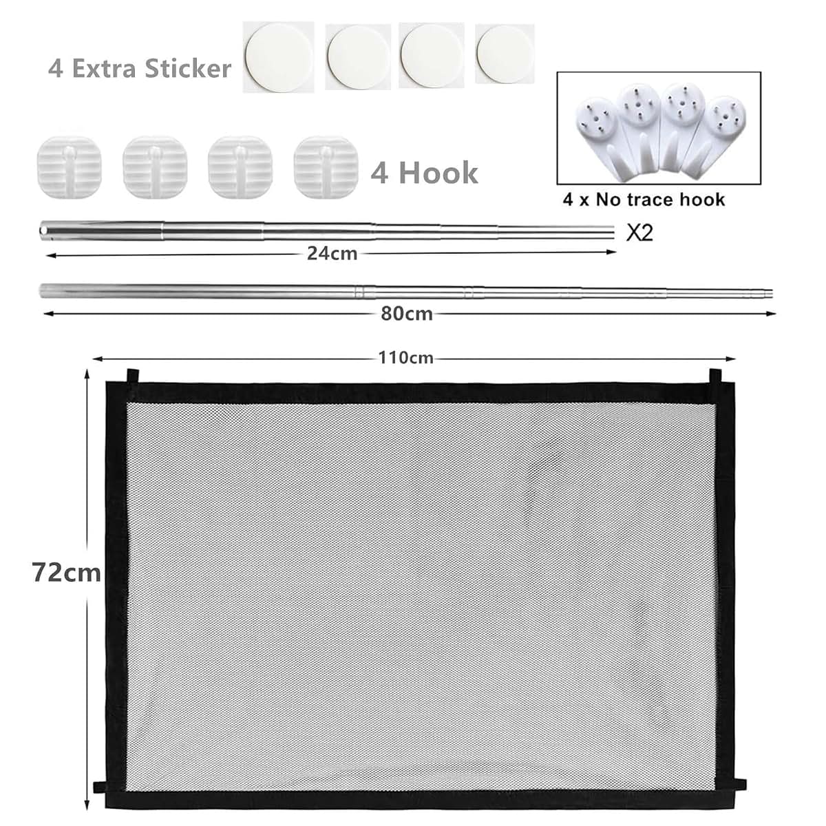FlyEye Portable Mesh Folding Retractable Gate for Stairs and Doorways (photo 2)