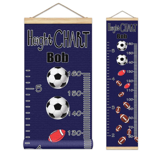 BabyOneStop Personalized Name Soccer Growth Chart Ruler for Girls
