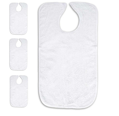 Personal Touch Adult Cotton Bibs With Hook & Loop Closure, 3 Pack