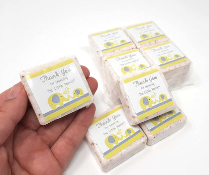 Botanical Bars Yellow and Grey Elephant Thank You Soap Favors, 12 Pack (photo 4)