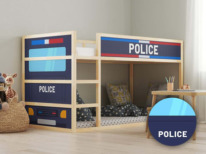 Cocodeco Police Car Pattern Peel and Stick Decals for Kids Furniture
