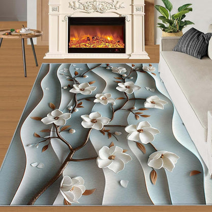 Hygiuid 3D Magnolia Floral Area Rug For Nursery And Bedroom (photo 2)