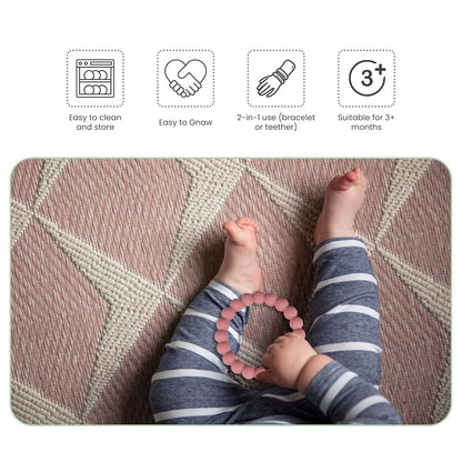 Nearbyme Silicone Teether Rings for Babies | 4 Pack Set