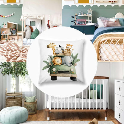 HawSkgFub Safari Animal Print Throw Pillow Cover for Nursery Decor