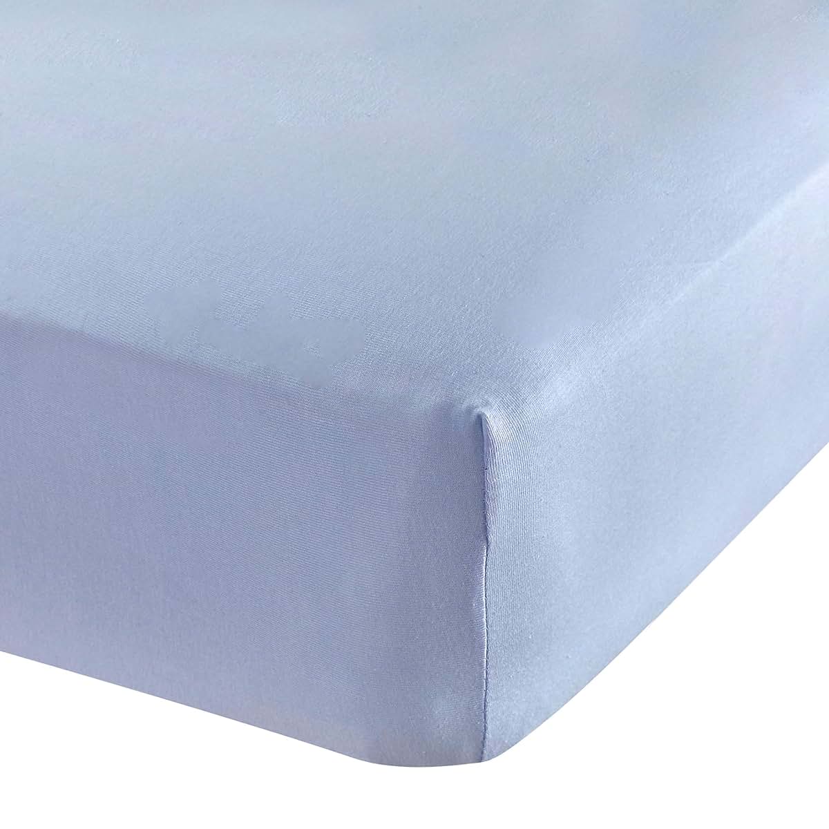 Abstract Baby Solid Jersey Knit Fitted Crib Sheet (28" x 52", Blue)