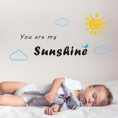 You Are My Sunshine Quote Vinyl Wall Decal Art for Kids Bedroom Decor