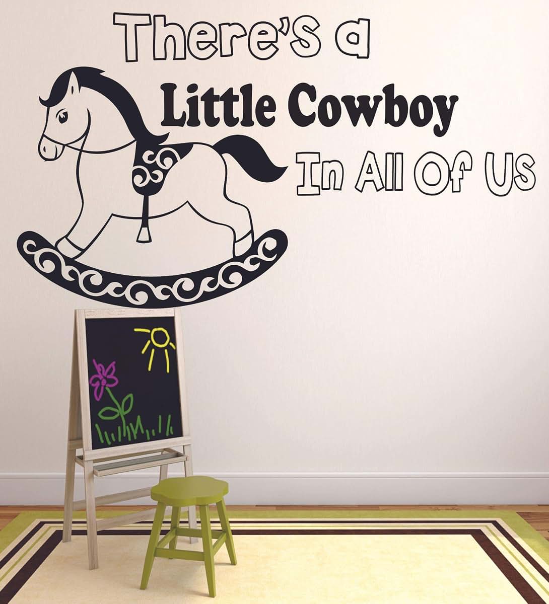 All Things Valuable Rocking Horse Wall Sticker Vinyl Wall Art Decal