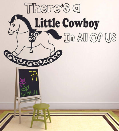 All Things Valuable Rocking Horse Wall Sticker Vinyl Wall Art Decal