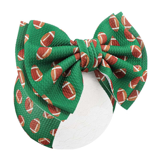 BabyOneStop YanJie Football Pattern Baby Headband With Waffle Fabric Bow