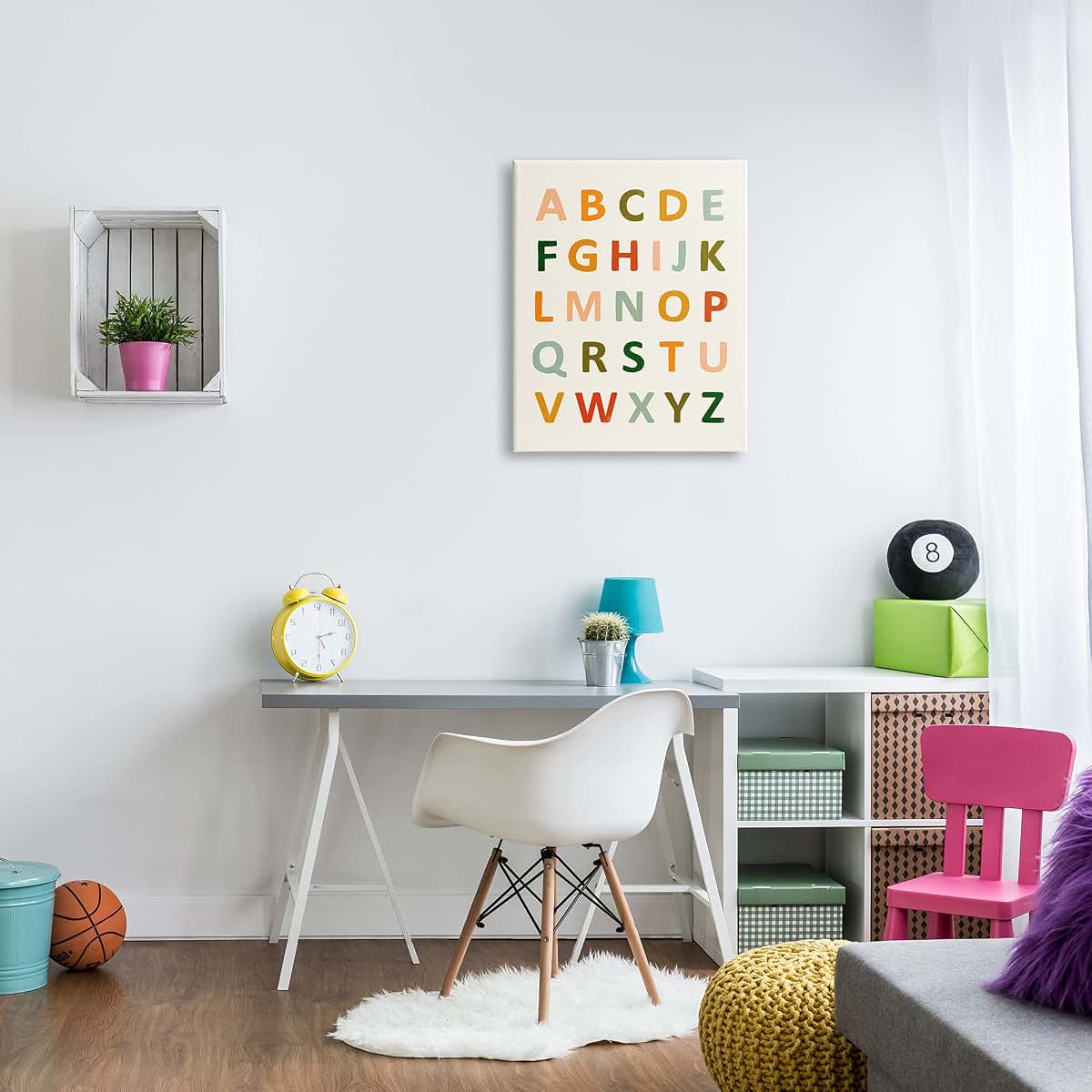 Stupell Industries ABC Letter Chart, 24 x 30 Inch Canvas Wall Art