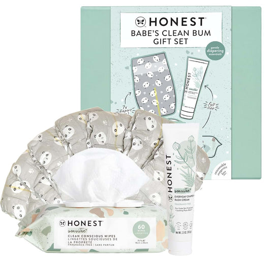 The Honest Company Gift Set, Size 1 Diapers, Baby Wipes, Rash Cream 2.5 oz