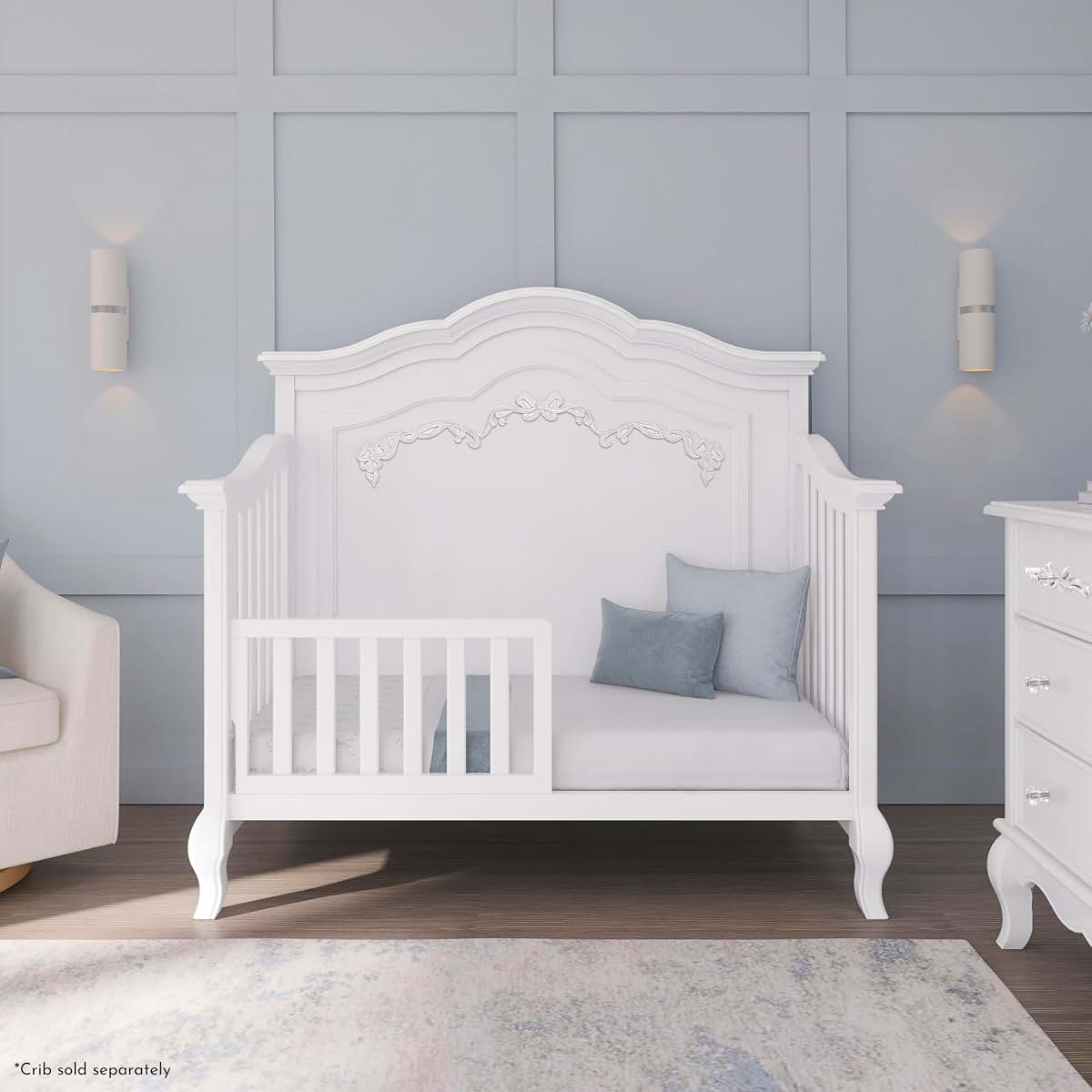 Evolur Toddler Guard Rail, Ivory Lace