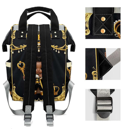 TailorYYCustomZ Black Elegant Cute Boy Mummy Bags Custom with Name Personalized Diaper Bags Backpack Presents for Mom (photo 3)