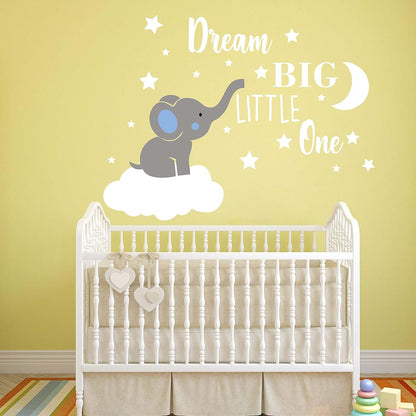 Elephant Wall Decal Set for Nursery and Kids Room Decor