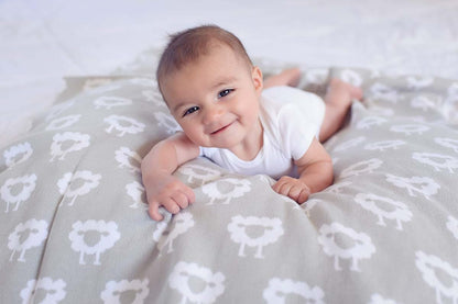 Ziggy Baby Organic Cotton Knitted Blanket - Sheep Design