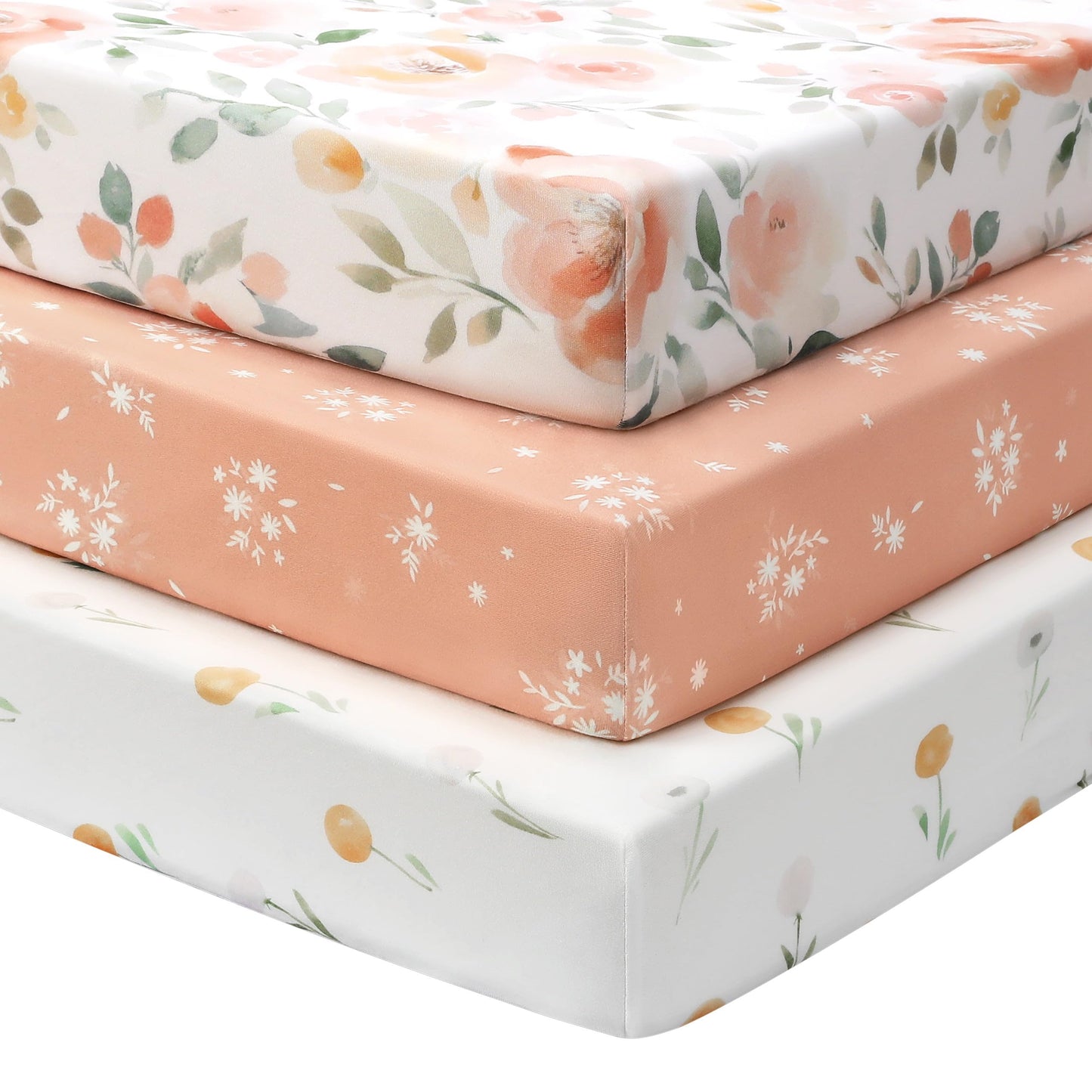 Fiemol Soft Microfiber Crib Sheets 3-Pack
