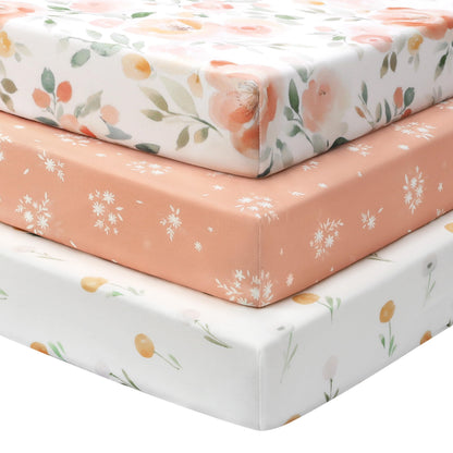 Fiemol Soft Microfiber Crib Sheets 3-Pack