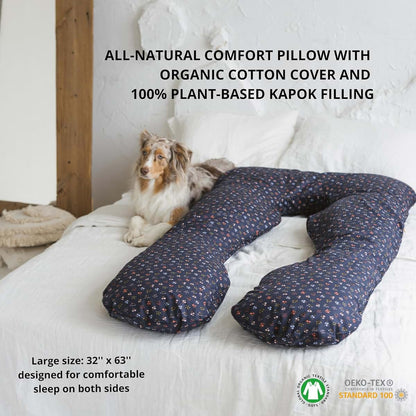 Minicamp U-Shaped Pregnancy Pillow In Navy Blue (photo 2)