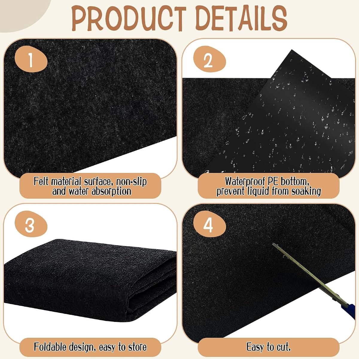 HFYZZ Outdoor Playhouse Mat, 59'' x 55'' Waterproof Outdoor Playhouse Activity Rug with Non Slip Backing Outside Game