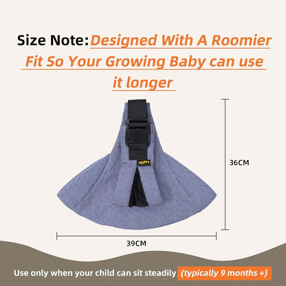 BabyOneStop Baby Sling Carrier with Extra Padding and Adjustable Shoulder Strap - Fish Scale Pattern