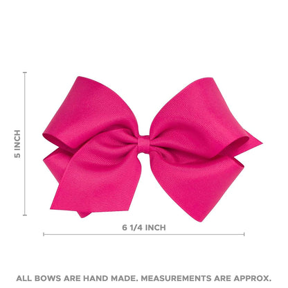 Wee Ones Heart Print Grosgrain Hair Bow with No-Slip Clip